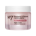 No7 Restore & Renew Face & Neck Night Cream 50ml | Anti-Aging Skincare