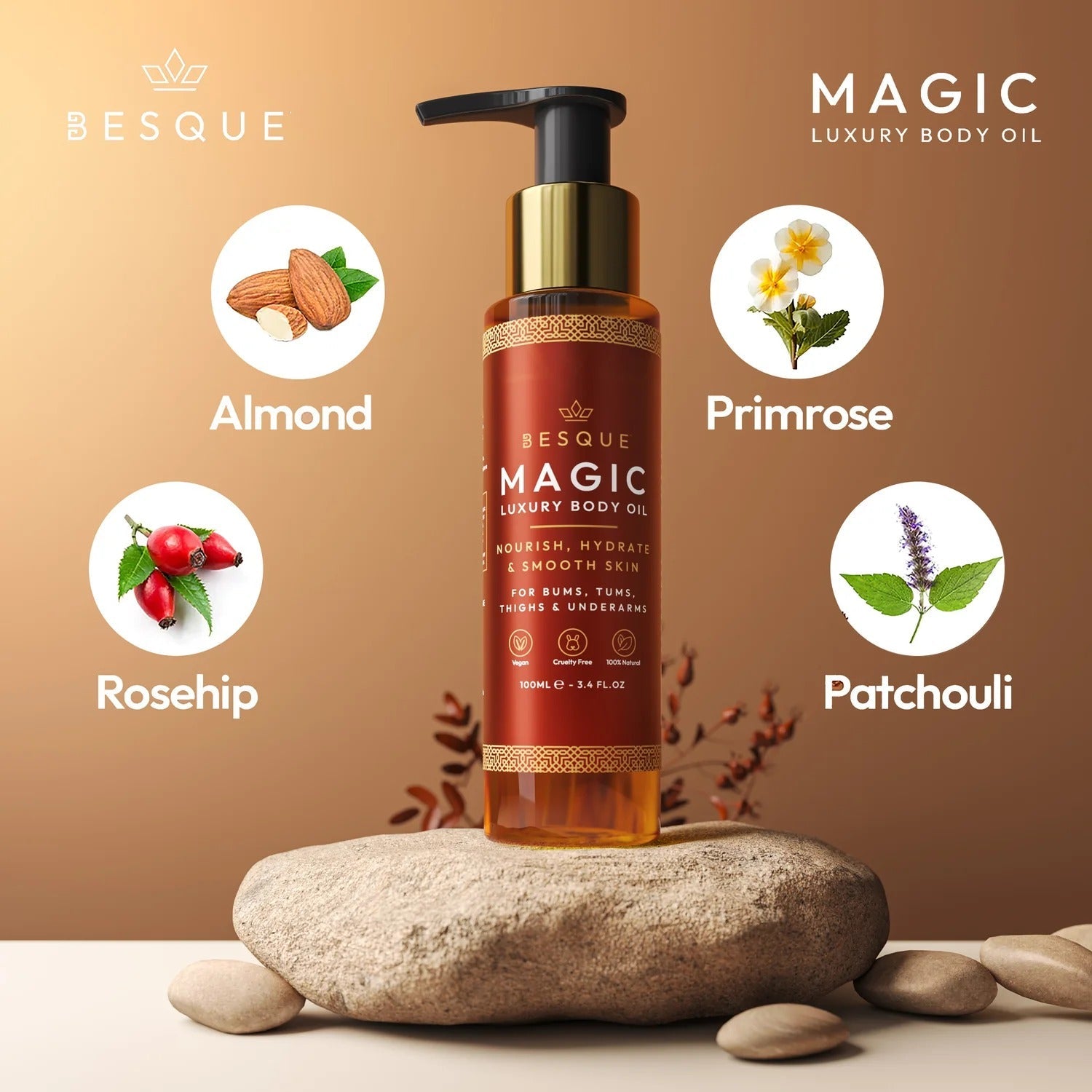Besque® Magic Body Oil | Nourishing & Hydrating Body Oil