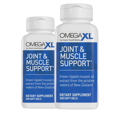 OmegaXL Joint & Muscle Support – Green-Lipped Mussel Oil Extract, 300 Soft Gels | Premium Wellness Supplement