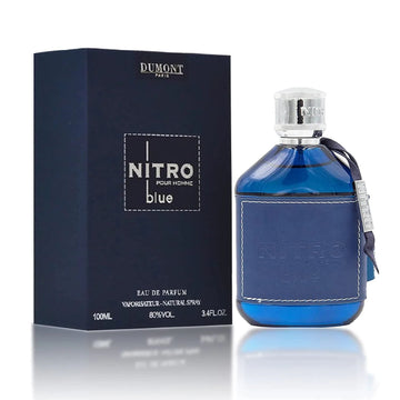 Dumont Nitro Blue Eau de Parfum EDP 3.4 oz / 100ml for Men Luxury Perfume
