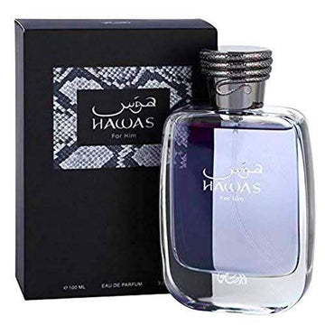 Rasasi Hawas For Him Eau de Parfum EDP Spray 3.4 oz / 100ml Men's Cologne Fresh Aquatic Luxury Perfume